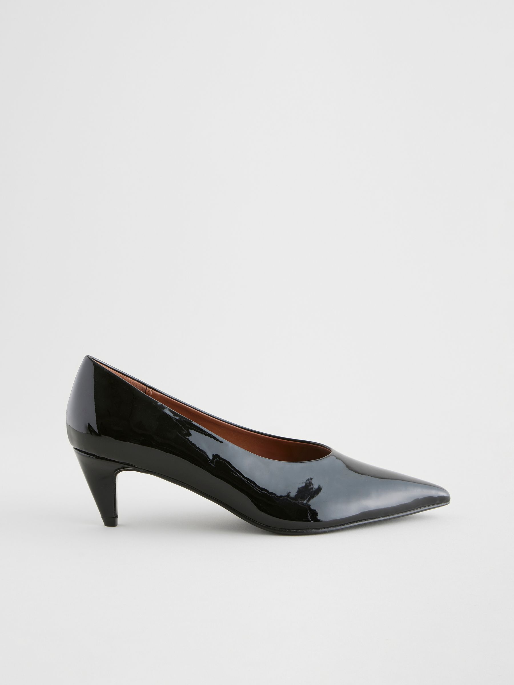 RID271 Black Holland Kitten Heel Slingback Shoes - Image 2
