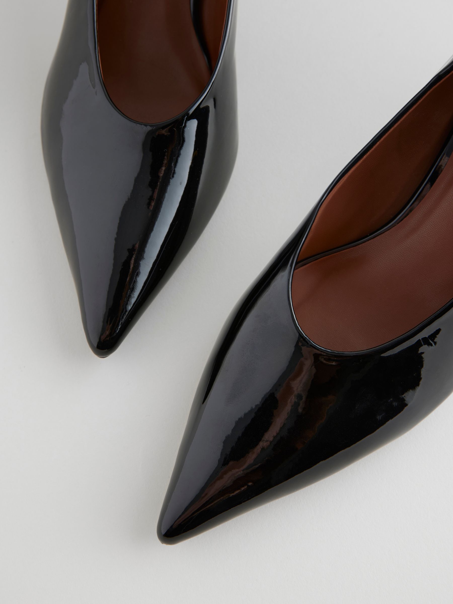 RID271 Black Holland Kitten Heel Slingback Shoes - Image 5