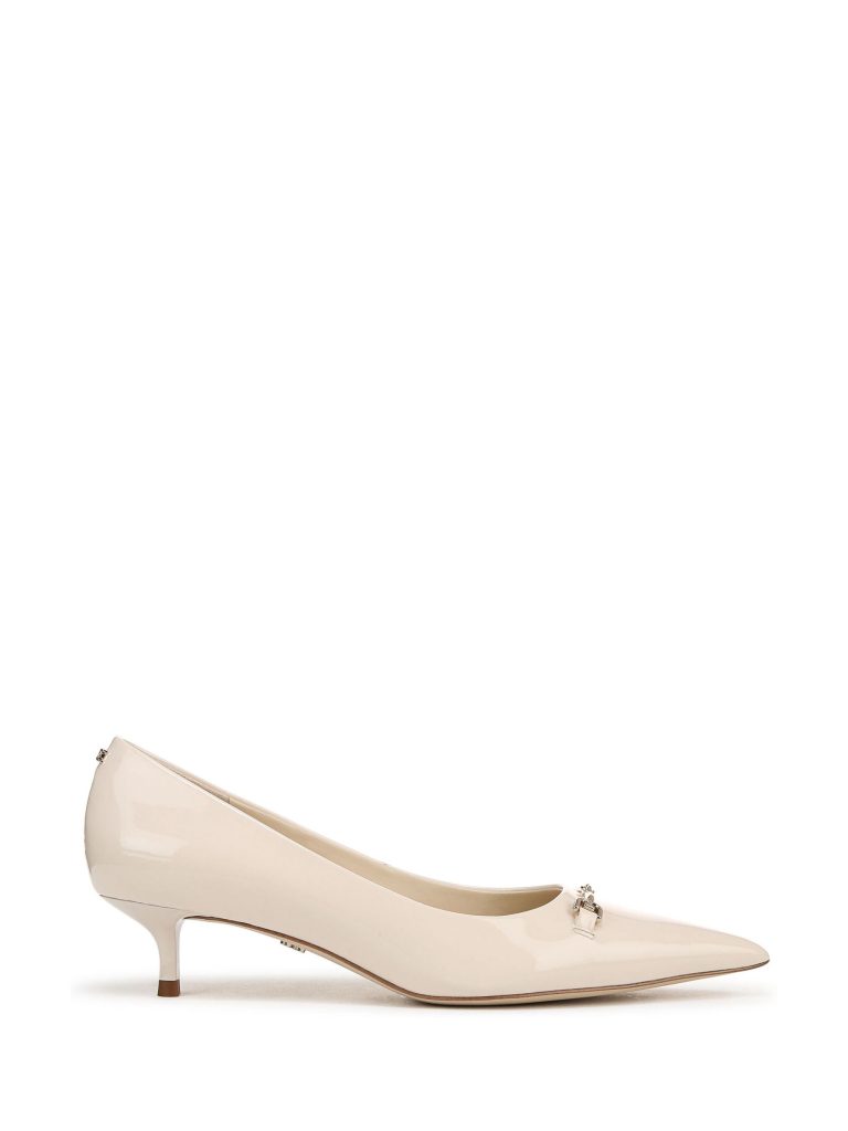 RID260 Black Pointed Audrey Kitten Heel Pumps