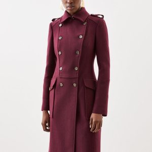 RID238 Wool Military Coat