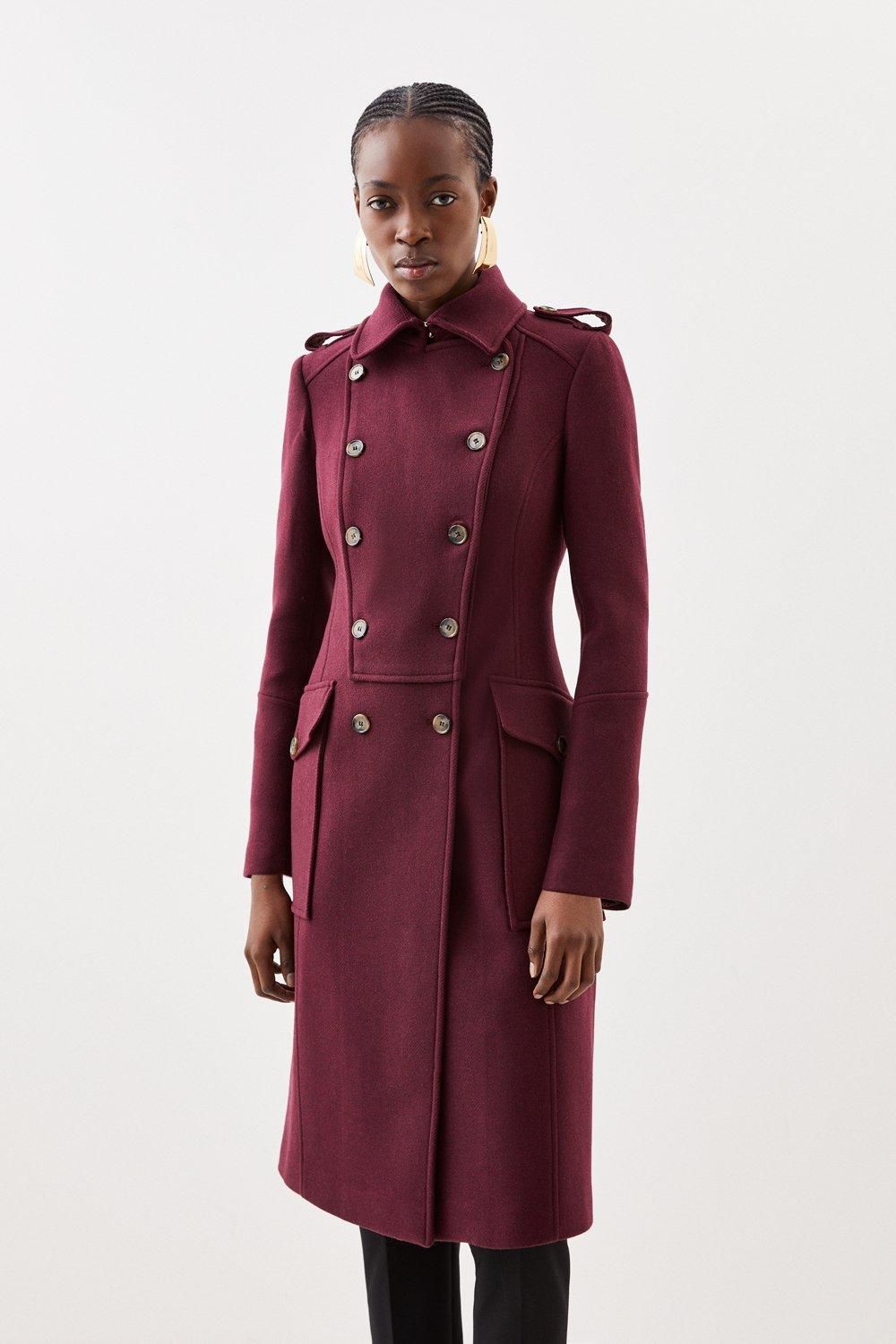 RID238 Wool Military Coat