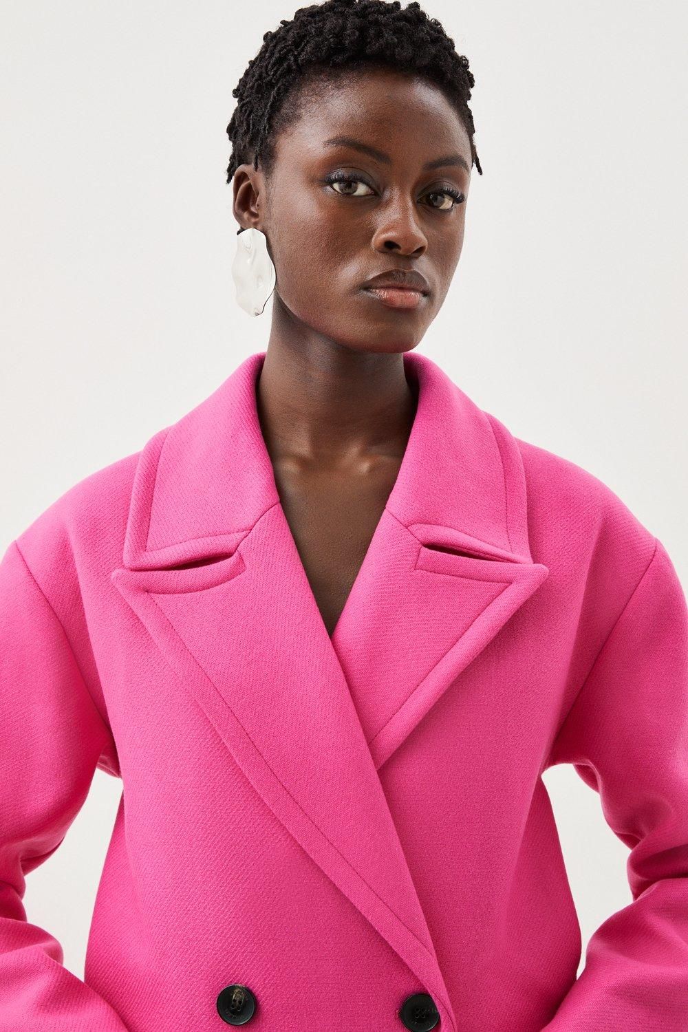 RID224 Wool Blend Tailored Double Breasted Midi Coat - Image 2