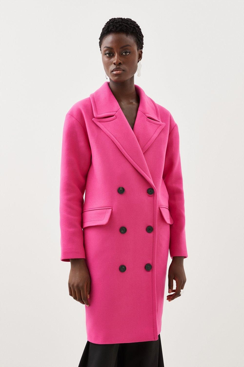 RID224 Wool Blend Tailored Double Breasted Midi Coat - Image 3