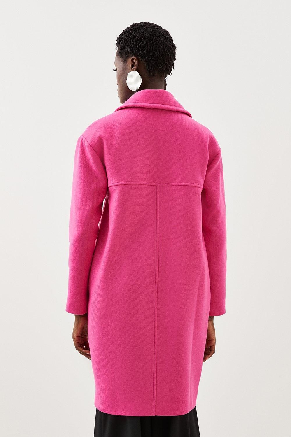RID224 Wool Blend Tailored Double Breasted Midi Coat - Image 4