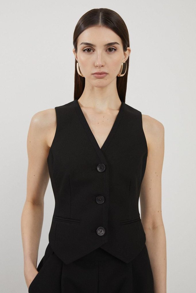 RID222 Clean Tailored Grosgrain Tipped Waistcoat