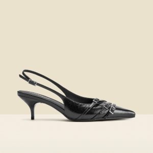 RID261 Standard/Wide Fit  Point Toe Low Kitten Heels