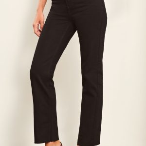 RID259 Black High Waist Crop Straight Leg jeans