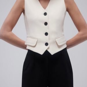 RID229 Compact Stretch Tailored Buttoned Waistcoat
